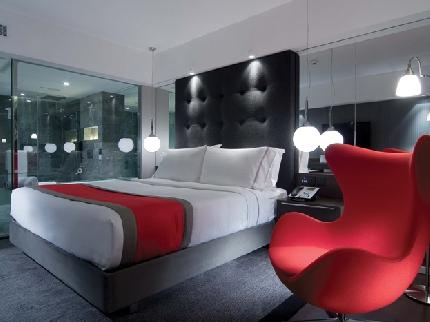 Red Double Room at the Mira Hotel